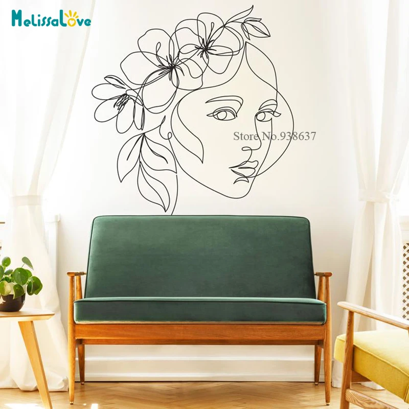 Simple Picasso Line Drawing Wall Decal Apartment Artwor Decor Living Room Home Decoration Removable Vinyl Wall Stickers BB652