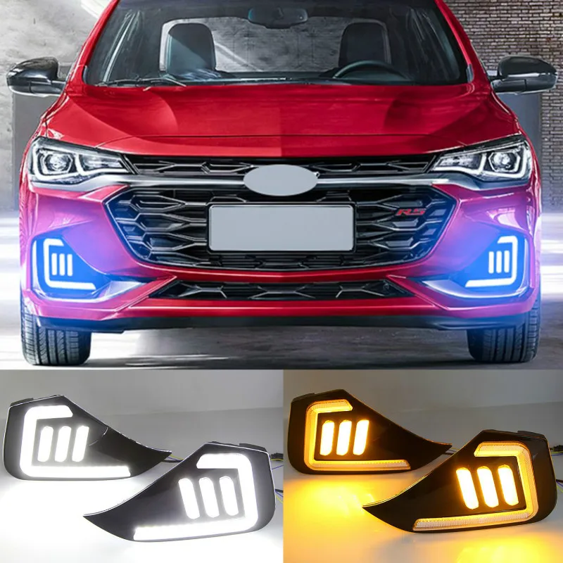 

2PCS LED Daytime Running Lights Fog Lamp Yellow Turn Signal Lamp DRL For Chevrolet Monza RS 2019 2020