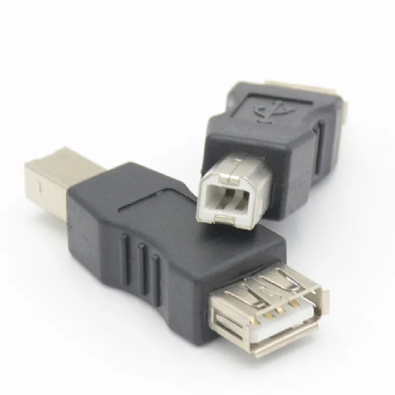 USB 2.0 A type Female to USB B type Male USB-B printer Scanner Adapter Black