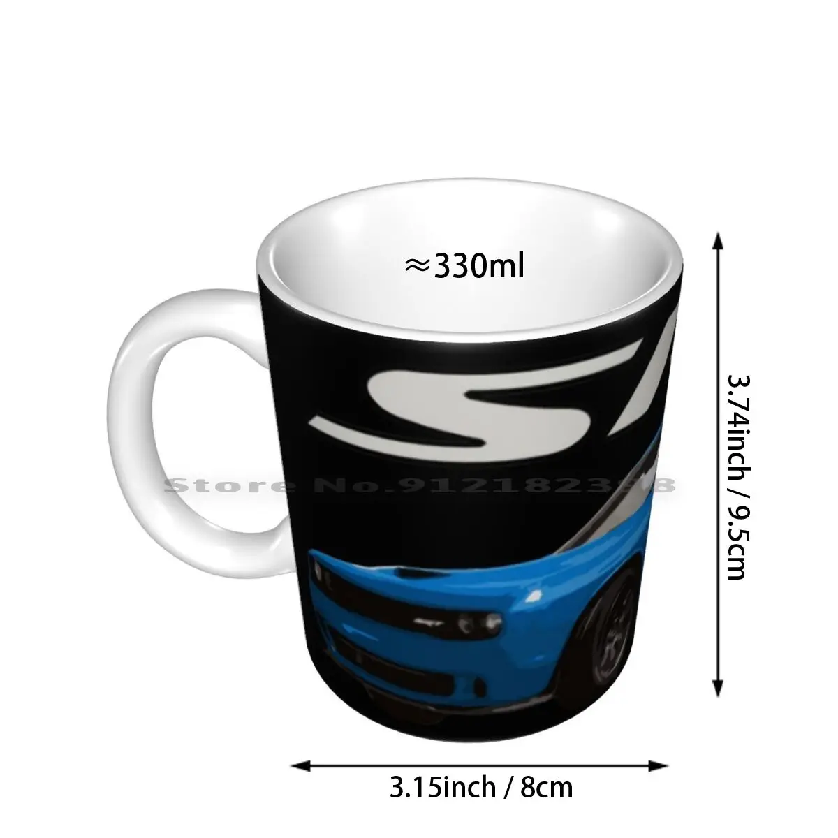 Srt Blue Challenger Hellcat Ceramic Mugs Coffee Cups Milk Tea Mug Srt Mopar Hellcat Challenger Charger Neon Viper Chrysler