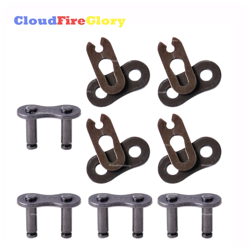 CloudFireGlory For Motorcycle ATV Dirt Bike 4 Set 420 Chain Master Connecting Link