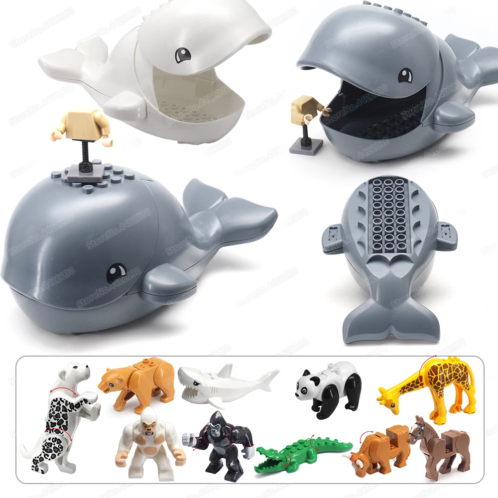 Deep Sea Whale Building Block Moc Classic Figures Ocean Friend Fairy Tale Story Assembly Model Child Christmas Gift Boy DIY Toys