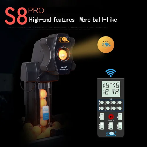 HUIPANG – Robot de Tennis de Table S8-PRO, Machine à assembler facilement, articles de pratique, multifonctionnel, recyclage des balles