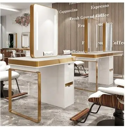 Hair salon dresser dresser dresser dresser dresser hair salon dedicated net red single and double desk floor mirror