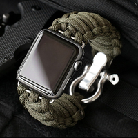 Strap For apple watch 44mm 40mm iwatch band 42mm 38mm Survival Rope Metal Bolt Clasp Bracelet apple watch series 6 se 5 4  3 2 1