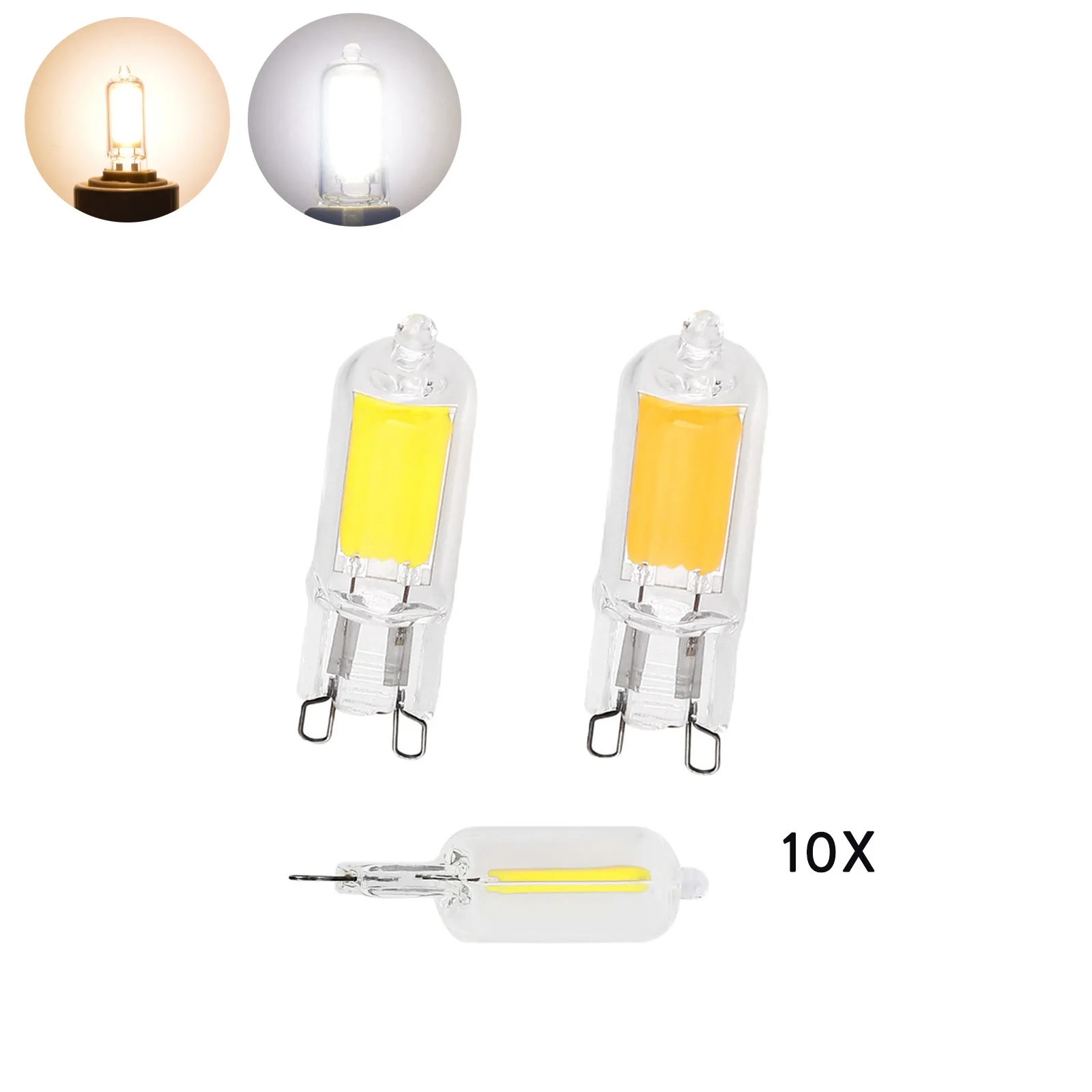 

10X Mini G9 COB LED Corn Bulb, mini torpedo candle shape, for G9 standard any pendant lamps, wall lamps, desk lamps, chandeliers