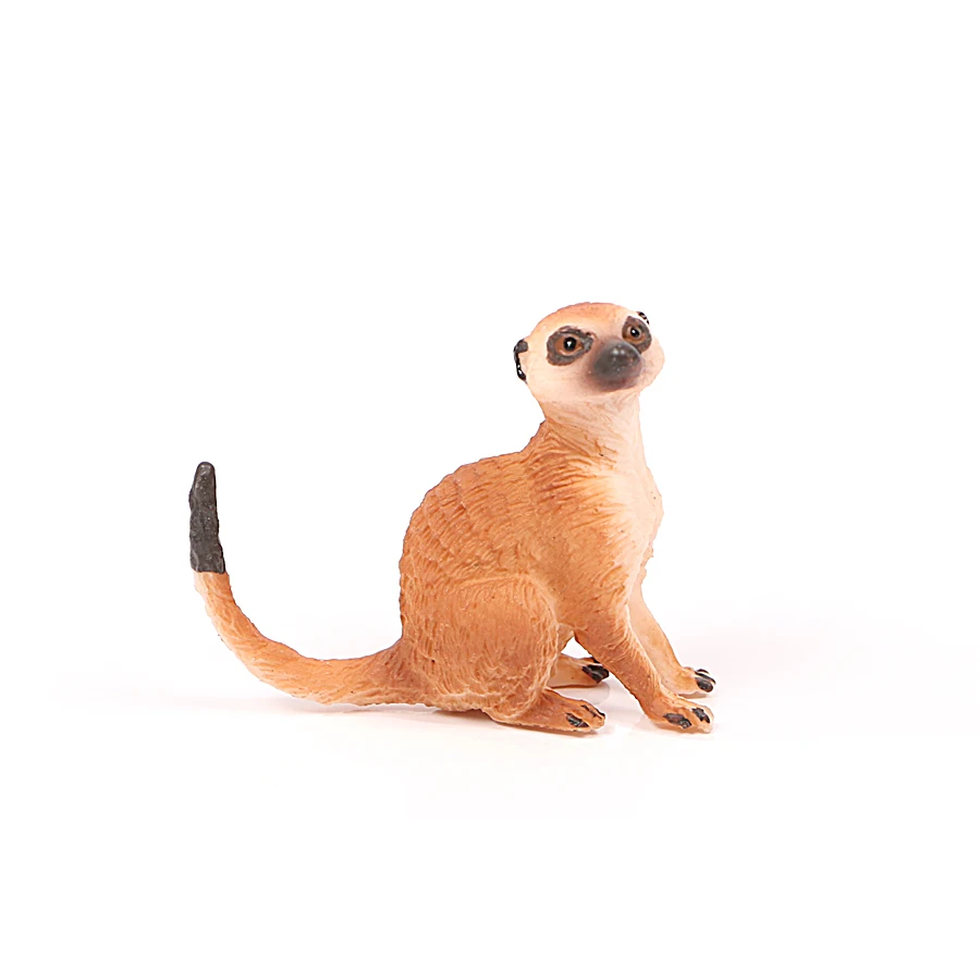 Wild Zoo Animals Simulation Cute Small Africa Meerkat Animal Models Action Figures Figurine Decoration Collection Kids Toys