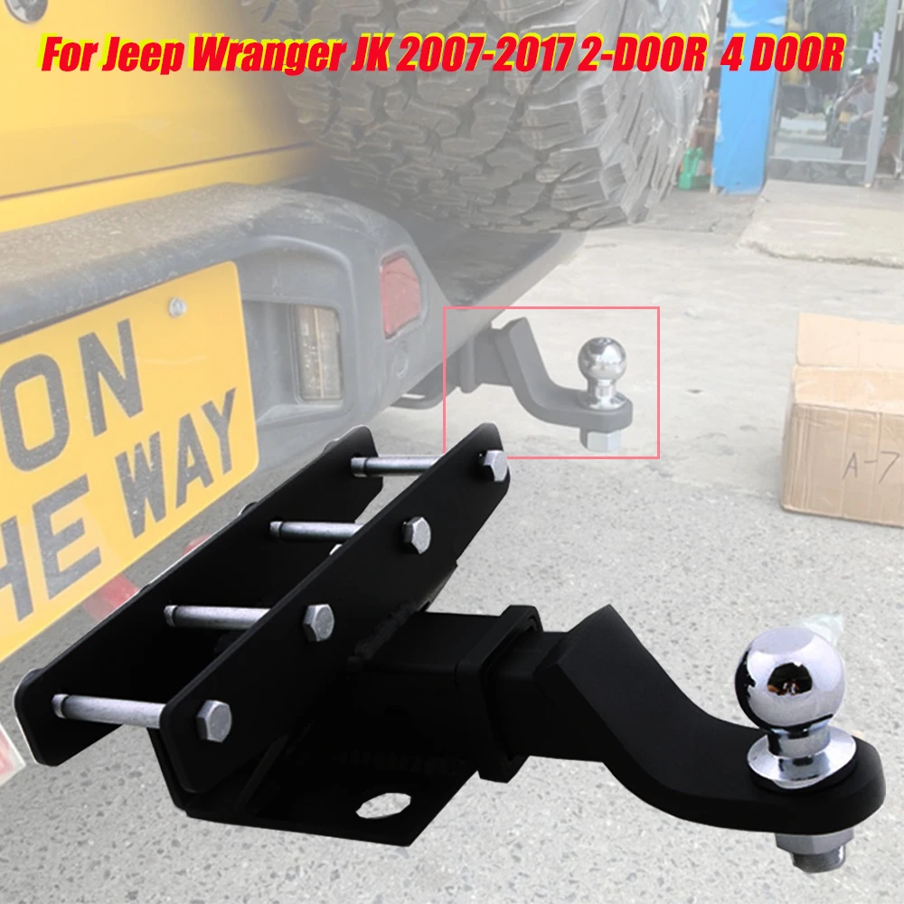 

2inch Rear Towing Trailer Hitch Receiver Tow For Jeep Wrangler JK 2007-2017 + Trailer Hitch Extension Receiver Tube Extenders