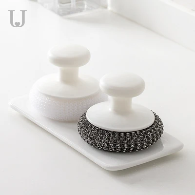 household washing pot brush dish brush sink stove cleaning brush steel ball cleaning ball smart home