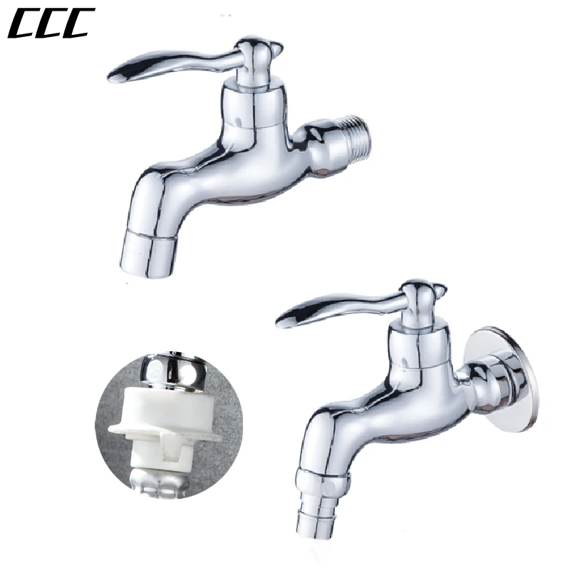 CCC Household Zinc alloy washing machine faucet    Suitable for mop pond/outdoor garden/sink single cold wall hanging faucet