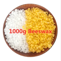 1000g Pure Natural Beeswax Wax Candles Making Supplies 100% No Added Soy Wax Lipstick DIY Material Yellow and White Beeswax