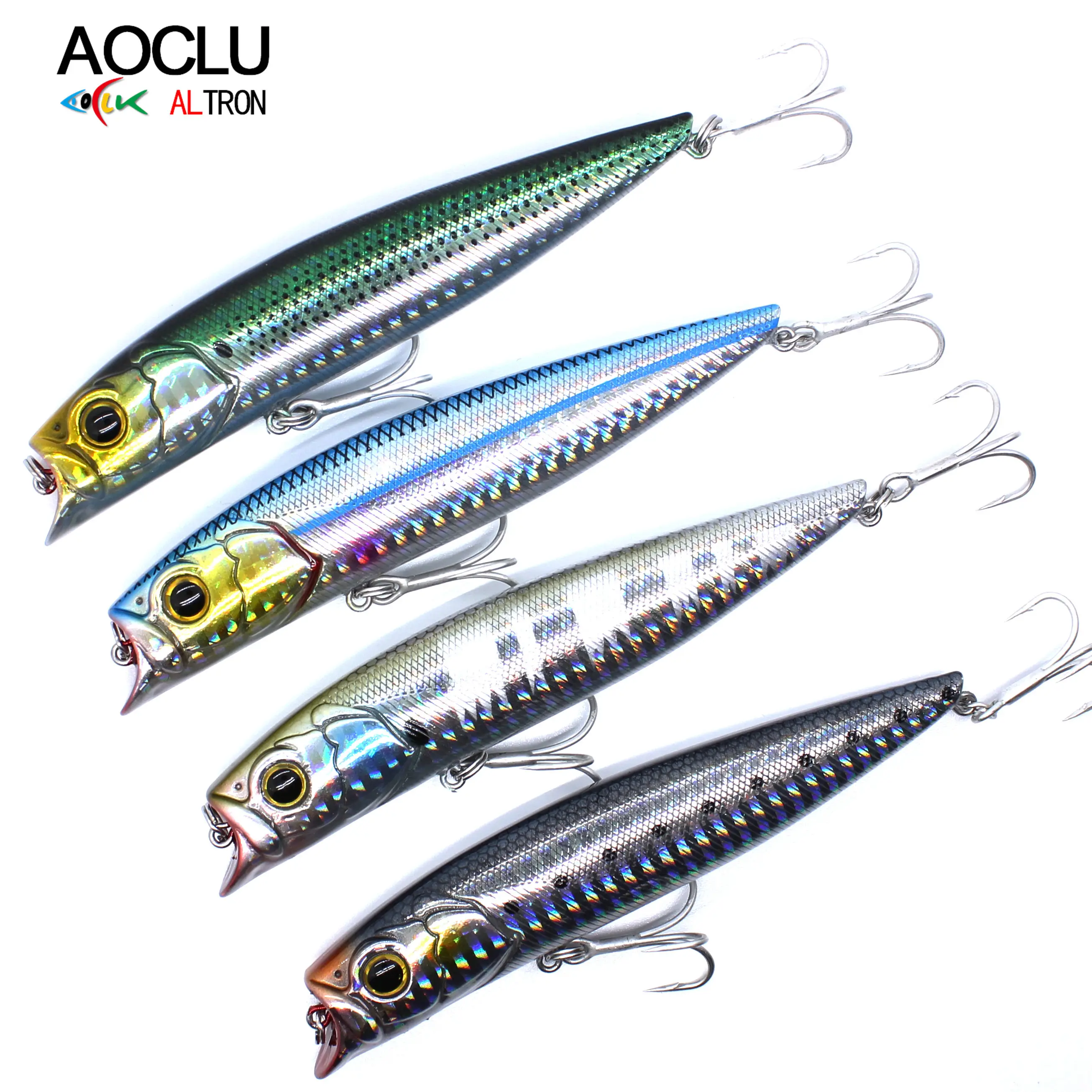 AOCLU Schwimmdock Jerkbait Wobbler 115mm 14g Topwater Popper Harte Köder Minnow Angeln Locken Flach Taucher Schwimmer Für Meer bass – Detail 2