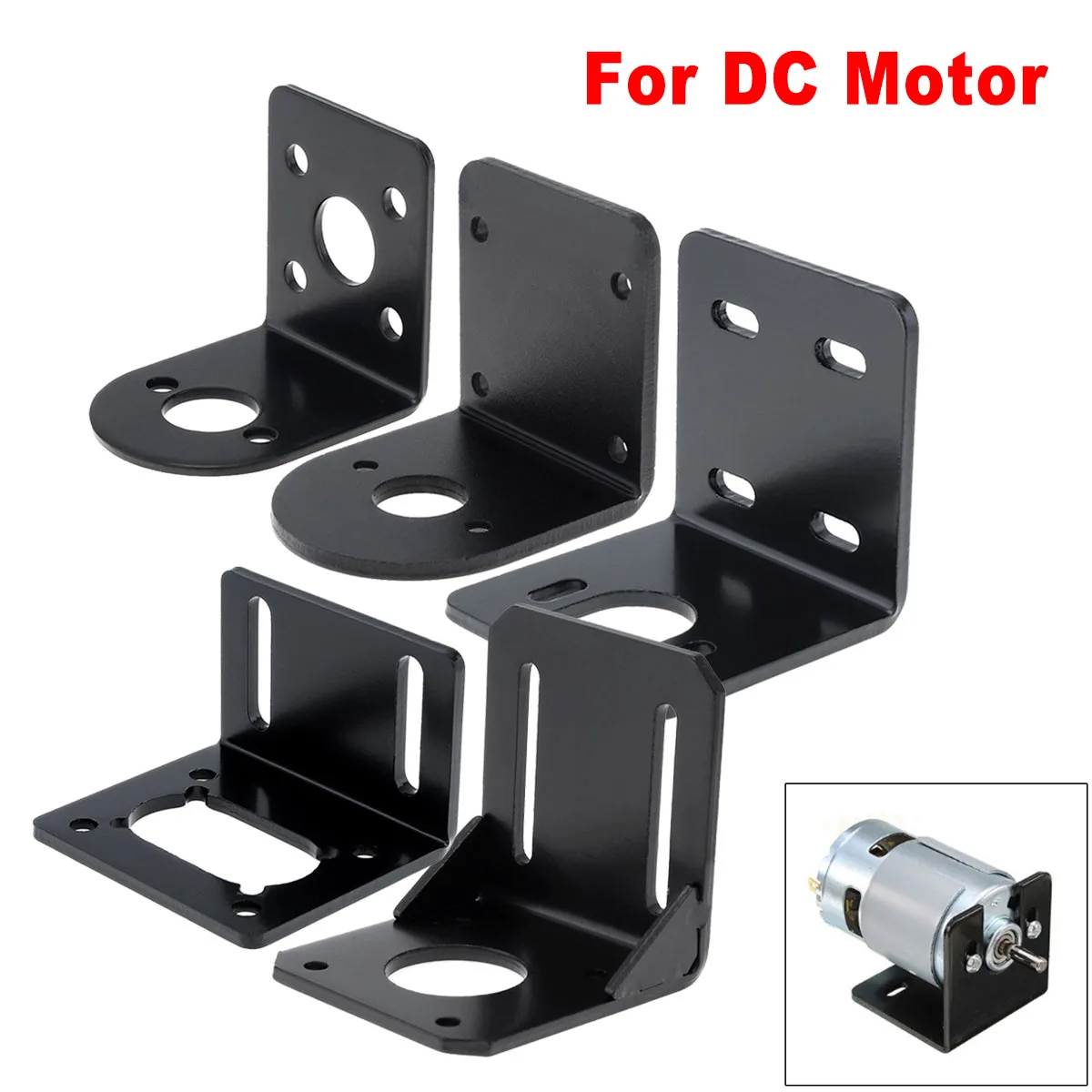 DC Motor Mount Bracket for 370 380 385 390 395 555 550 545 540 750 755 775 795 NEMA17 NEMA23 JGY370 Worm DC Motor Holder Stand