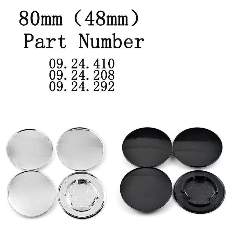 4pcs Wheel Center Caps For  09.24.257 09.24.486 09.24.030 09.24.410Rim Covers Hubcap Car Tuning Accessories