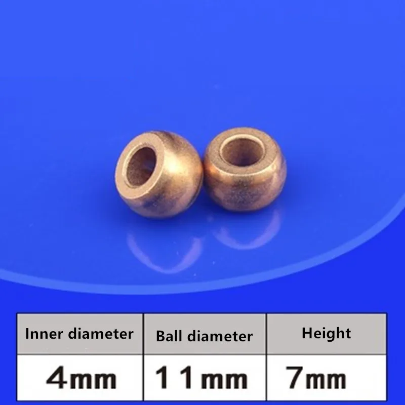 10pcs/lot Ball Bearing Iron Copper Base Inner Diameter 2/4/5mm Ball Diameter 5/7.55/8/11mm Height 3/5/7mm Small Bearing gear