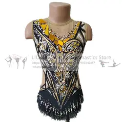 Custom Rhythmic Gymnastics Leotard Figure Skating Dress Women's Girls Ice Skating Performance Competition Dance Artistic Costume