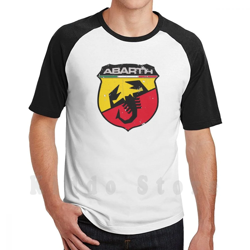 Abarthlogo T Shirt Men Cotton Cotton S-6xl Abarth Abarth Logo Auto Point Scorpion Italian Racing Motorsport Tuning 500 Rally