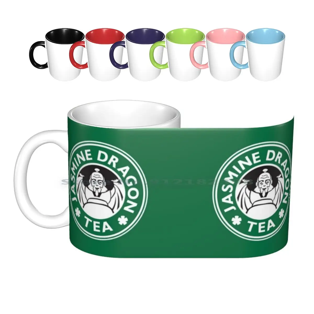 Jasmine Dragon , Uncle Iroh's Tea Shop : Parody ( Green ) Ceramic Mugs Coffee Cups Milk Tea Mug Jasmine Dragon The Last