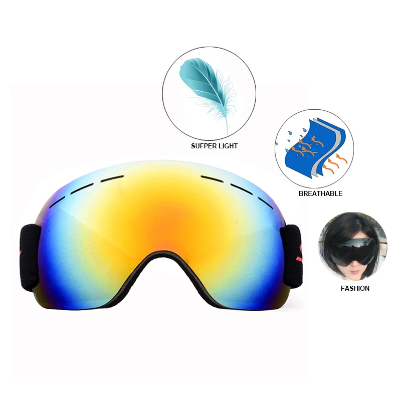 Outdoor UV400 Protection Ski Eyewear Snow Snowboard Goggles Ski Goggles Anti-fog Big Ski Mask Glasses Sport Climbing Glasses