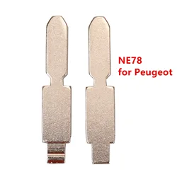 10pcs NE78 Flip Car Key Blade For Citroen For Peugeot Triumph KD Metal VVDI JMD Fob Replacement Uncut Key Blade