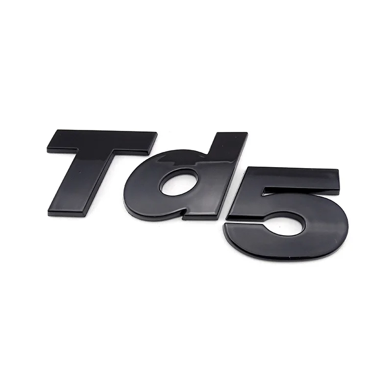 Badges de voiture Td5 avec lettrage 3D, Logo noir brillant pour land rover Defender RX/SVX/90, Logo 3d aile 300 110 200