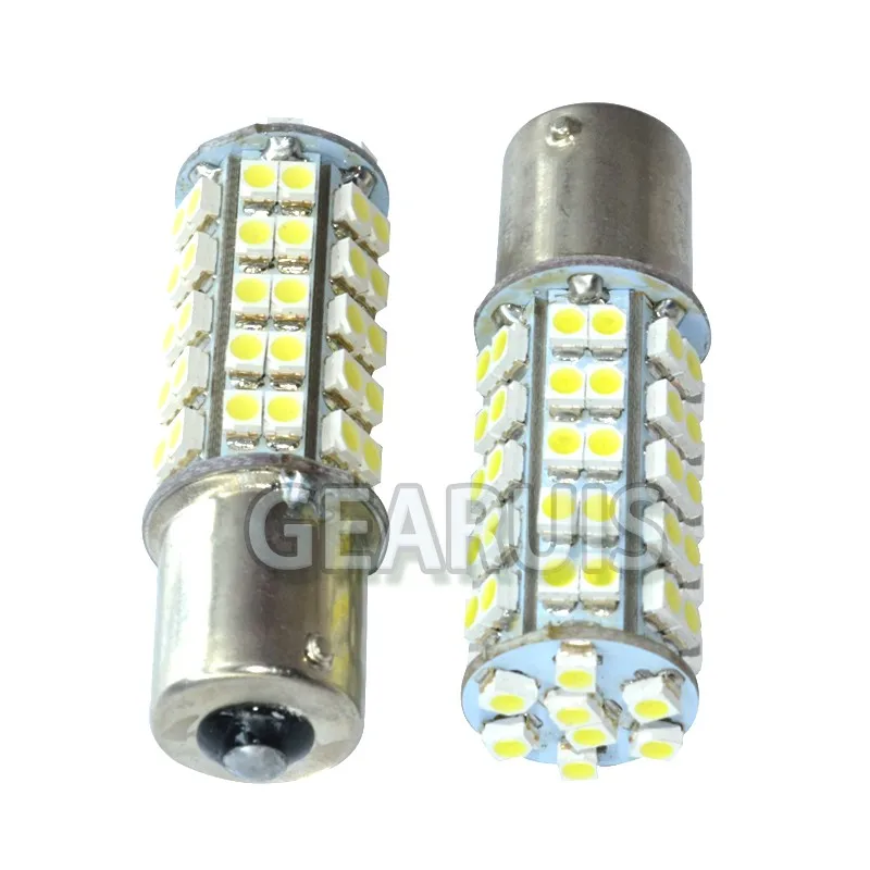 10X 1156 BA15S P21W BAU15S 1157 BAY15D 68 SMD 1210 LED 68 SMD 3528 سيارة بدوره أضواء الإشارة مصابيح فرامل السيارات أحمر أصفر أبيض 12 فولت