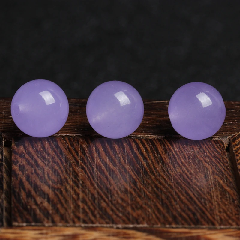 4A Natural Lavender Purple Chalcedony  Single Bead DIY Jewelry Making