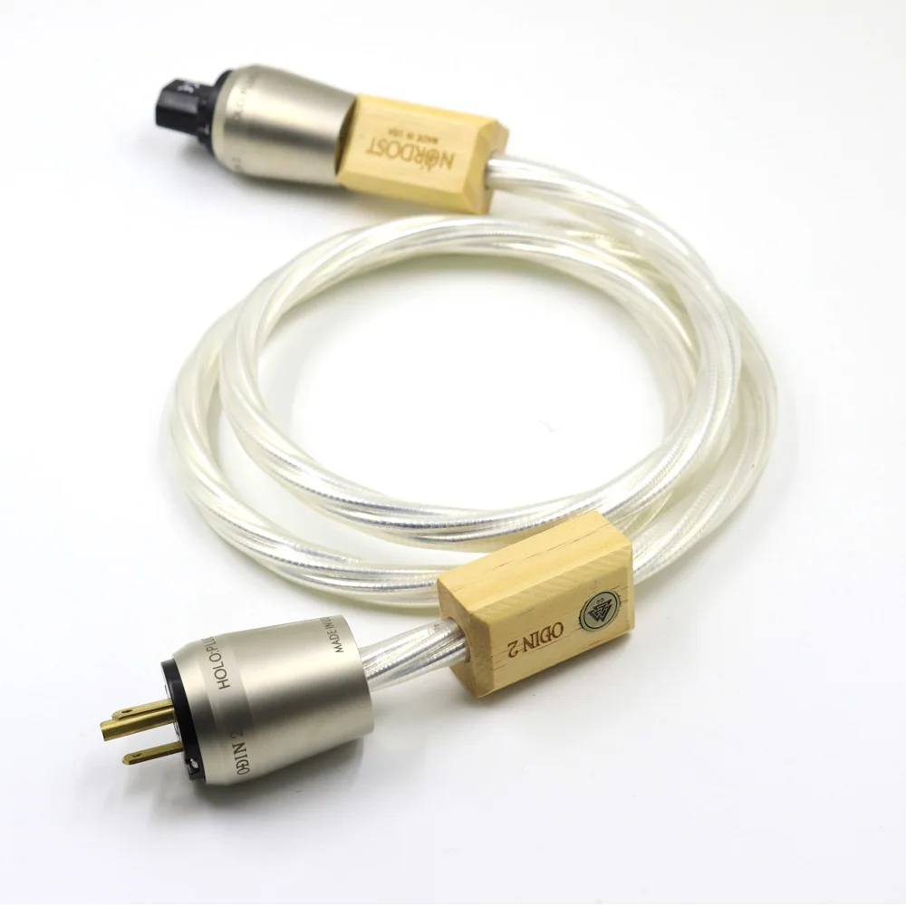 TOP-HiFi  Norodst ODIN 2 Reference Schuko AC Power Cord Cable with Gold Plated EU US Plug Power Connection