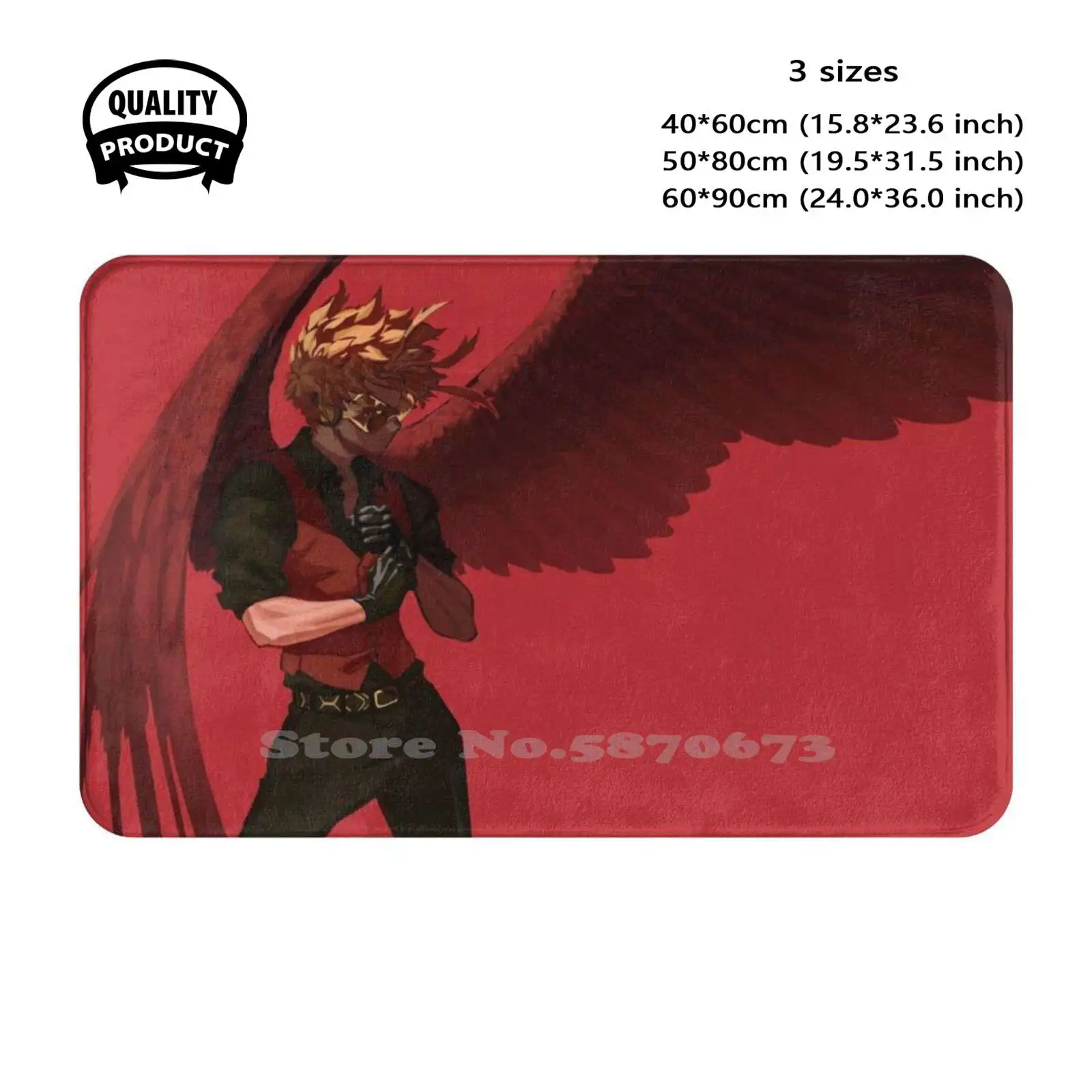 Hawks Soft Cushion Home Carpet Door Mat Car Rug Anime Hawks Manga Takami Keigo Boku No Hero Academia Bnha Mha