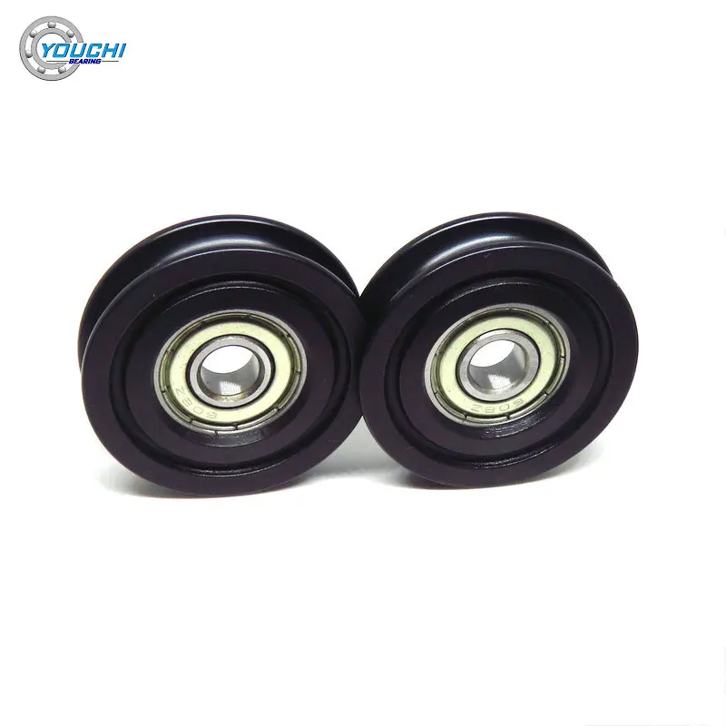 4pcs OD 40mm Spring Expanders POM U-Shaped Bearings Delring Pulley With 608Z Bearing BSU60840-10 Arc Type Track Guide Roller