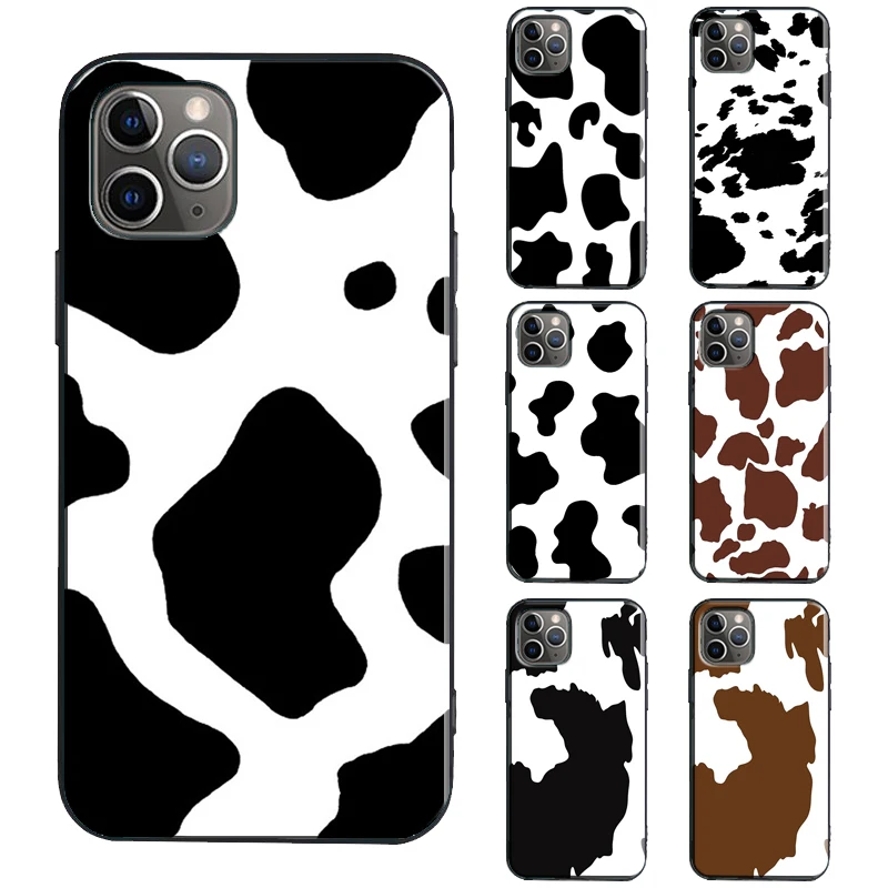 Spotted Cow Skin Print Case For iPhone 11 14 13 Pro Max SE 2020 6S 8 7 Plus X XR XS Max 12 Pro Max mini Phone Cover