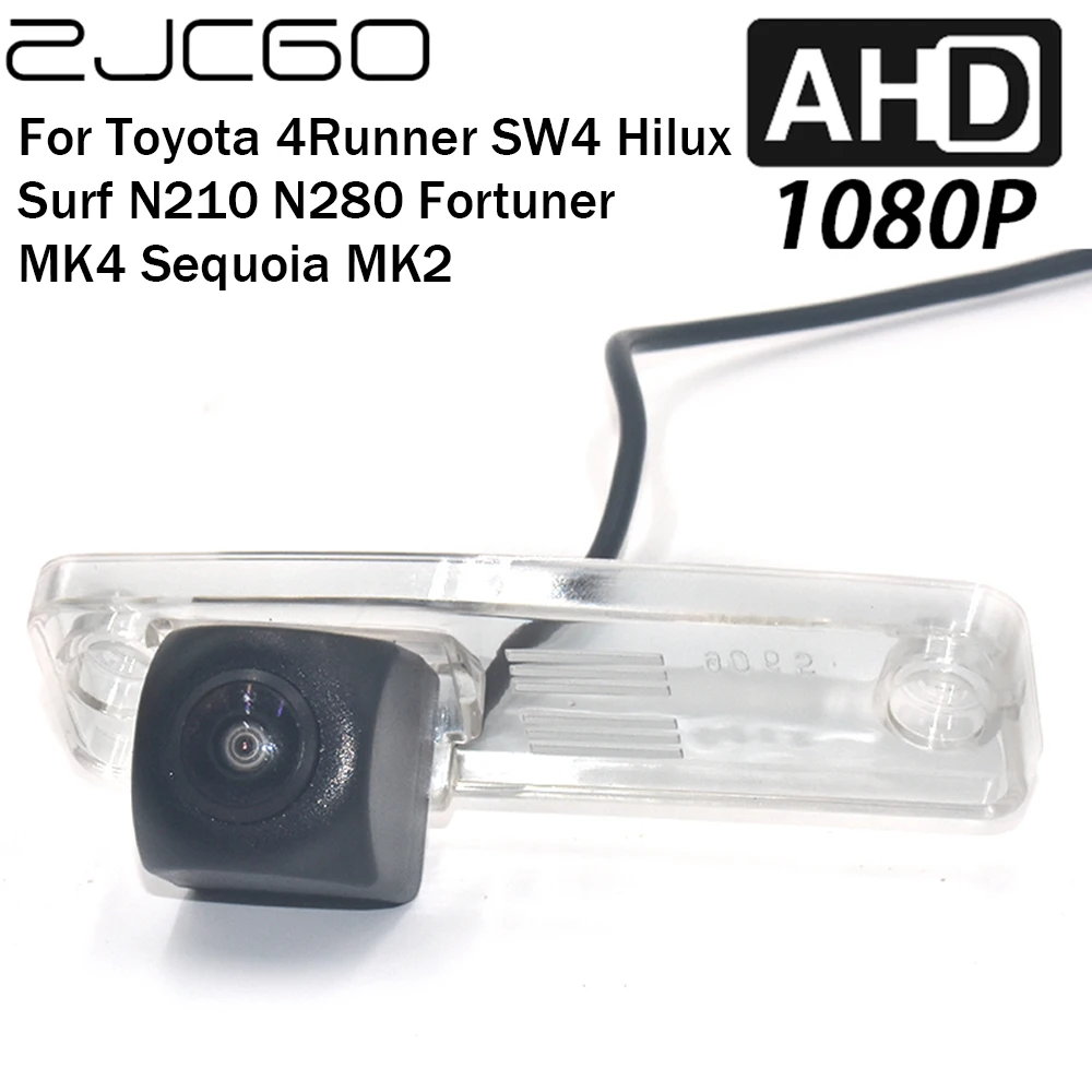 

ZJCGO Car Rear View Reverse Backup Parking AHD 1080P Camera for Toyota 4Runner SW4 Hilux Surf N210 N280 Fortuner MK4 Sequoia MK2