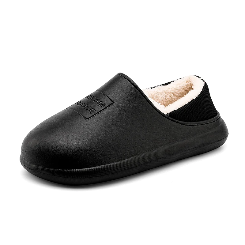 Men\'s Home Clogs 2021 New Winter Comfortable Slippers Plush Lining Shoes Soft Woman House Warm Clogs High Quality waterproof