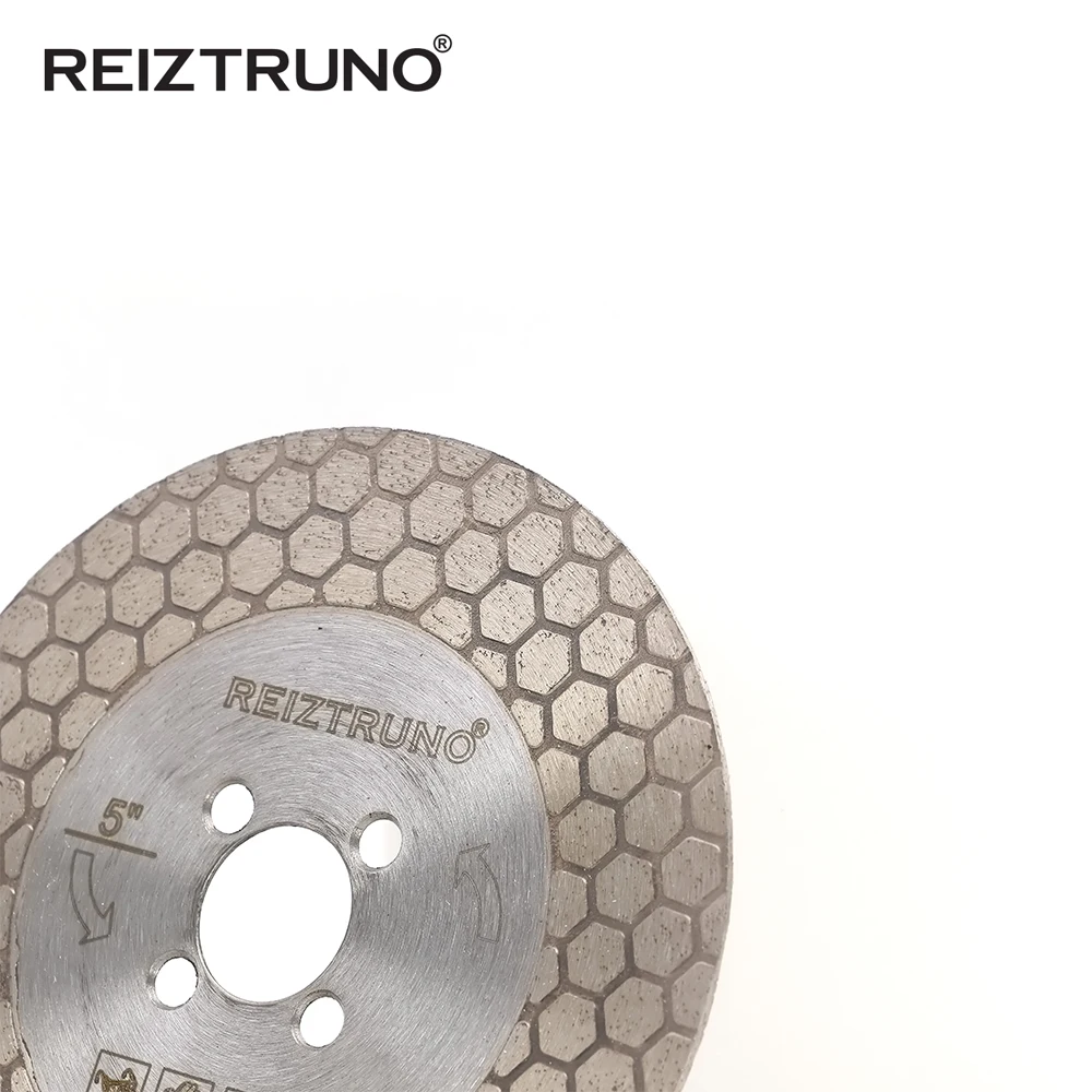 Lame a segmento esagonale continuo da 5 "taglierina circolare a doppio Turbo per taglio e rettifica di granito, marmo, arenaria, 1 pezzo