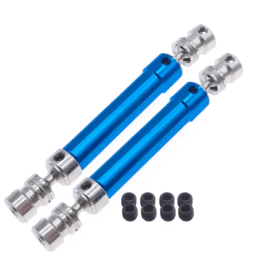 RCAWD 2pcs alloy + #45 steel center CVD drive shaft set hex core for 1-10 RGT 86100 86110 FTX5579 Outback Fury crawler parts