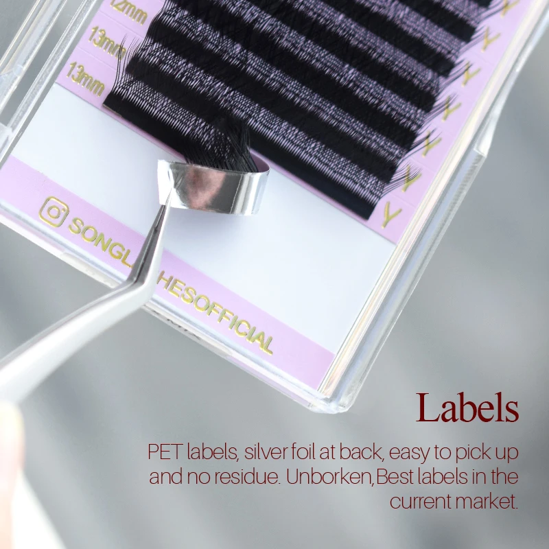 YY Shape Black Brown Blue Purple Premium Mink Soft Light Natural Eyelashes Extension C/D/DD/LC/LD/M Curl Eyelash Individual