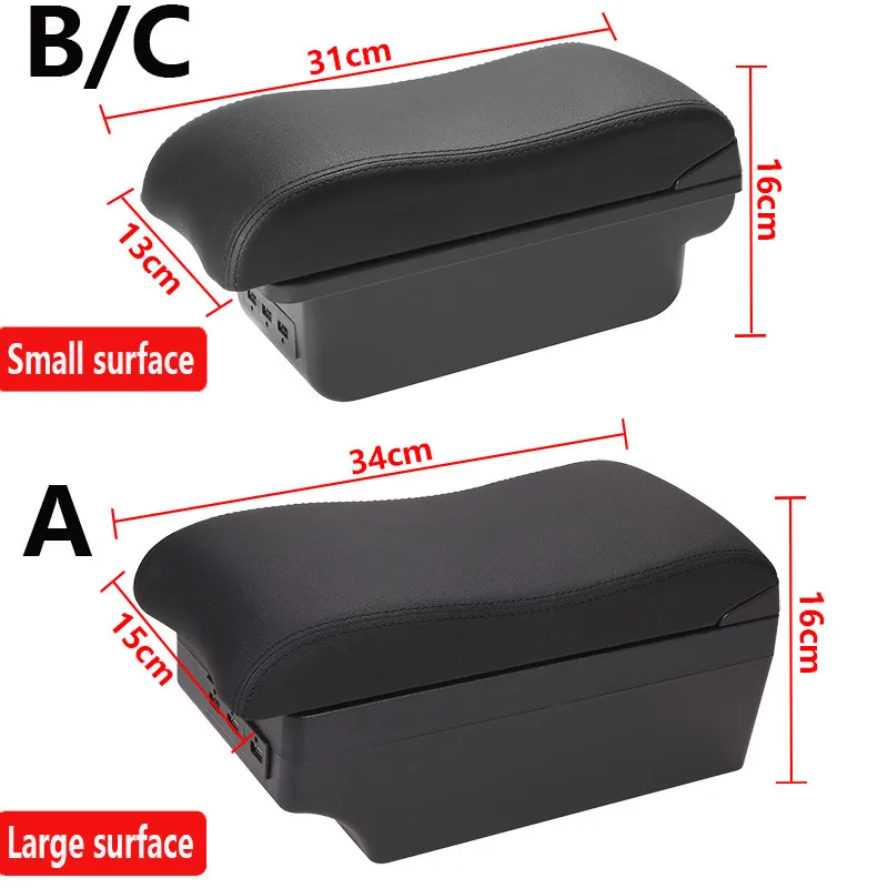 For KIA Rio 2 armrest box For KIA Rio2 2006 2007 2008 2009 2010 2011 Curved car armrest box accessories interior Storage USB box