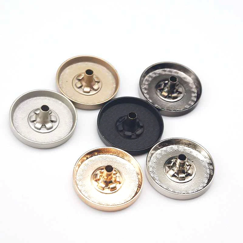 50 PCS 12.5/15/17mm Silver Bronze Black metal Buttons Zinc alloy Cover Alloy Snap button panel Brass Jacket Snaps