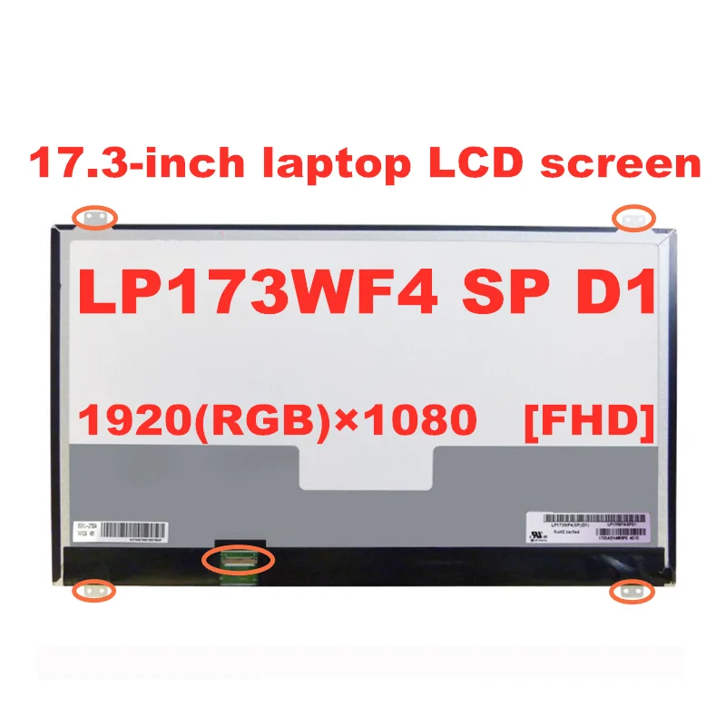 Pantalla LCD LED para ordenador portátil, PANEL LP173WF4 SPD1 LP173WF4(SP)(D1) 1920x1080 IPS, 30 pines