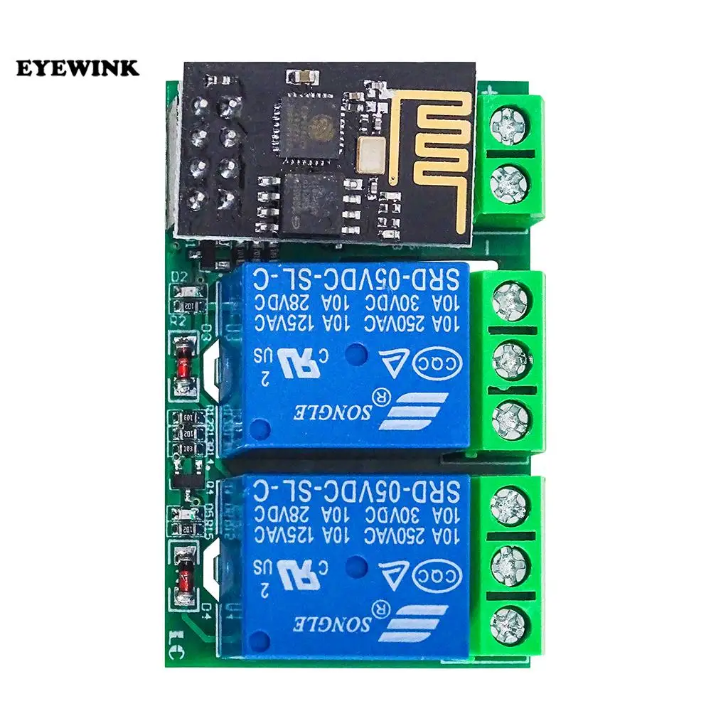 ESP8266 ESP-01/01S 1 channel / 2 channel WiFi relay module image 3