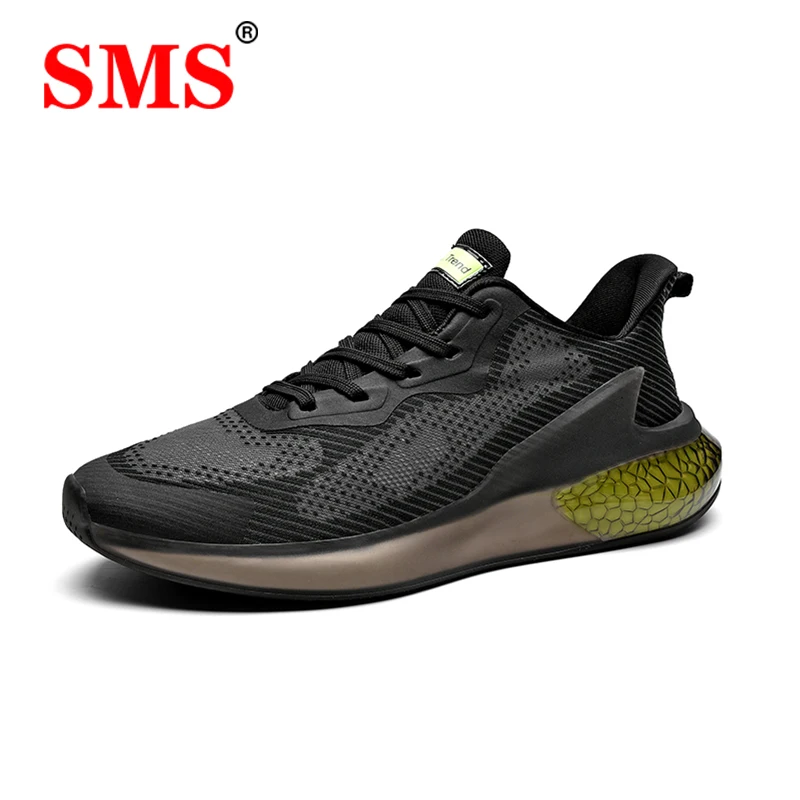 SMS New Men Shoes Running Shoes Jogging Sneakers Crystal Popcorn Underside Antiskid Breathable Sneakers Mesh Soft Sports Shoes