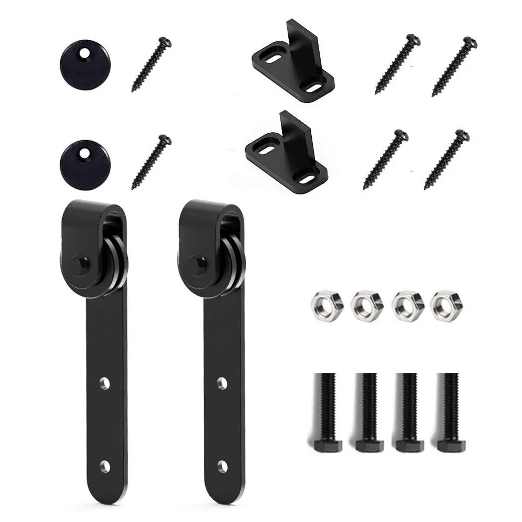 1 Bộ Tủ Trượt Kho Thóc Cửa Phần Cứng Bộ Siêu Mini Cửa Trượt Phần Cứng Phần Cứng Bộ Đầu Gắn Móc Treo Theo Dõi Tủ Quần Áo