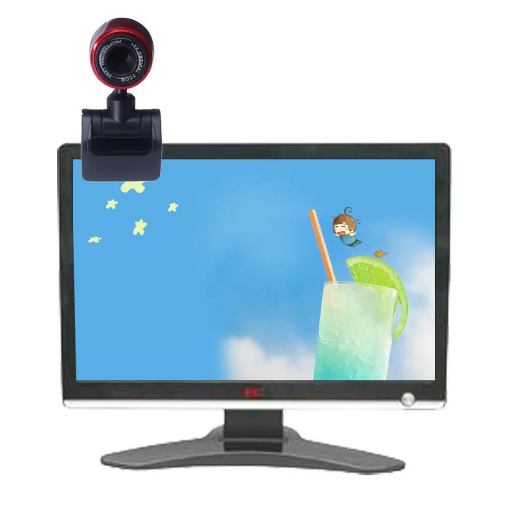 Cámara web USB2.0 para ordenador, webcam HD con micrófono para PC y portátil, videocámara digital práctica