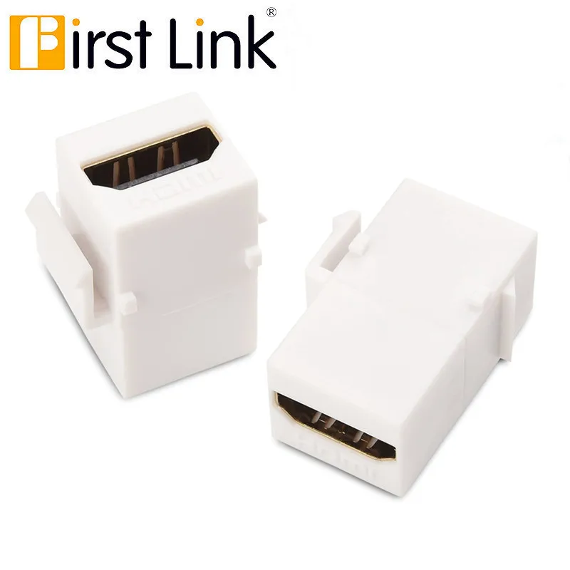 HDMI Keystone Jack Female Coupler Insert Snap-in Connector Socket Adapter Port For Wall Plate Outlet Panel