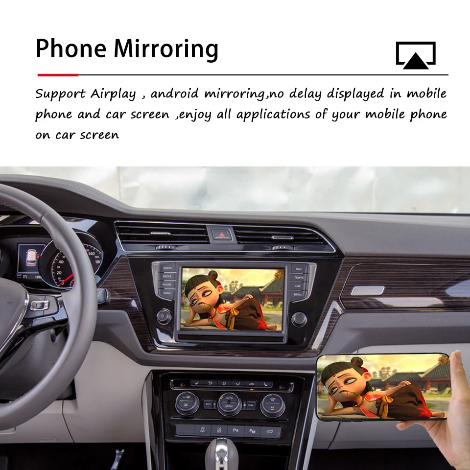 Car Retrofit iPhone CarPlay Module Android Auto Video Interface For VW Tiguan Touran Golf  Polo Passat Golf7 MIB Module