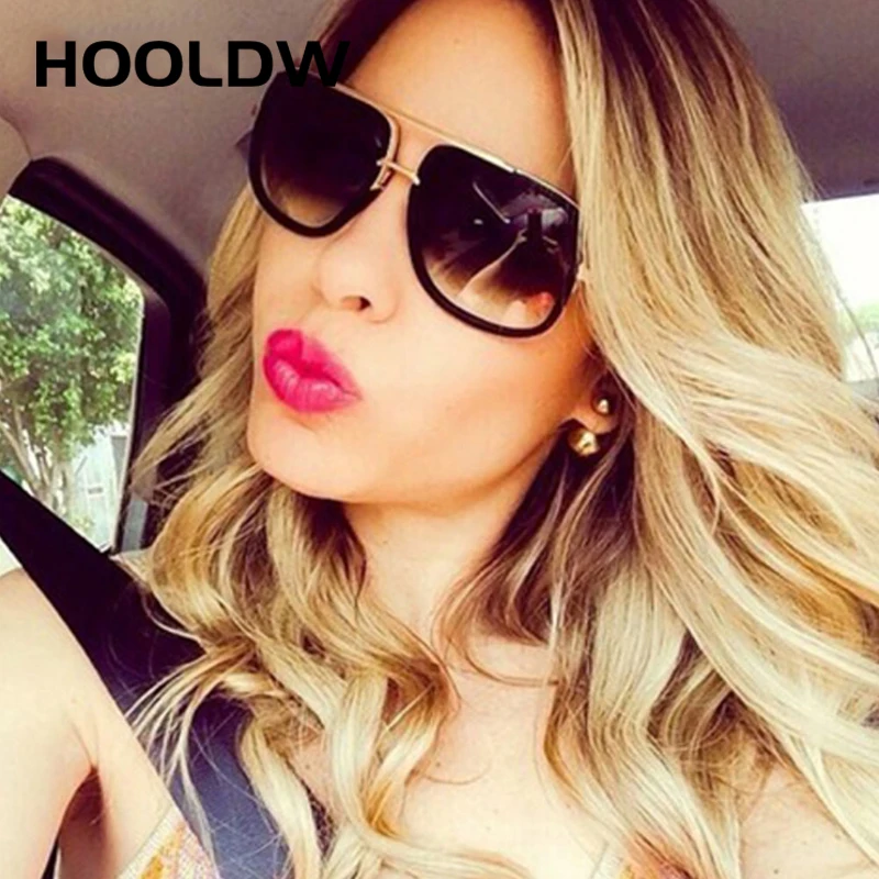 HOOLDW Oversize Square Sunglasses Superstar Luxury Polarized Sun Glasses Men Women Outdoor Sports Driving Shades Glasses UV400