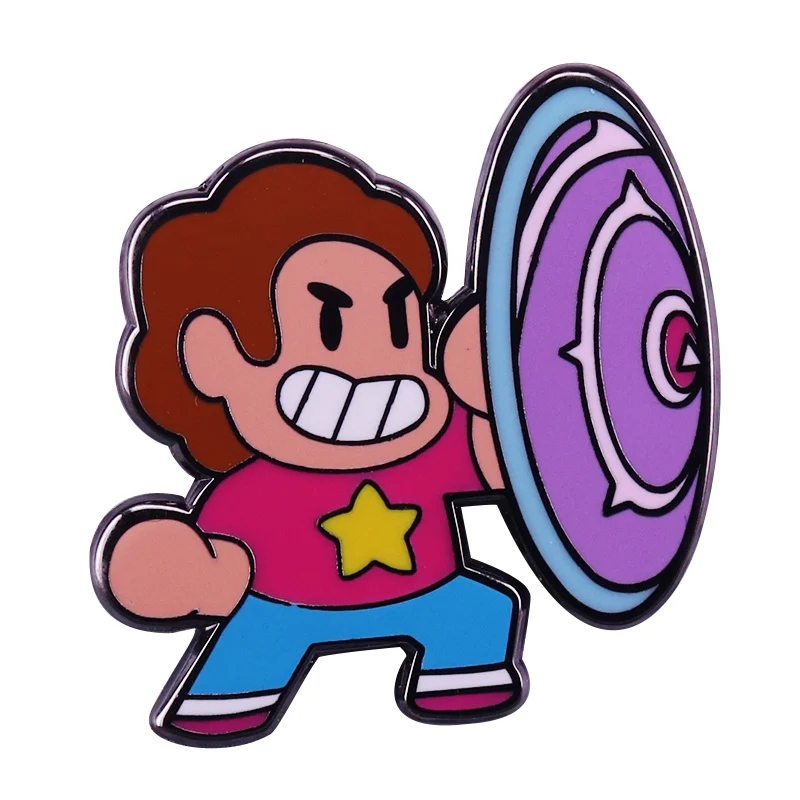 Steven Universe Shield brooch animated series fictional character pin personality cartoon jewelry