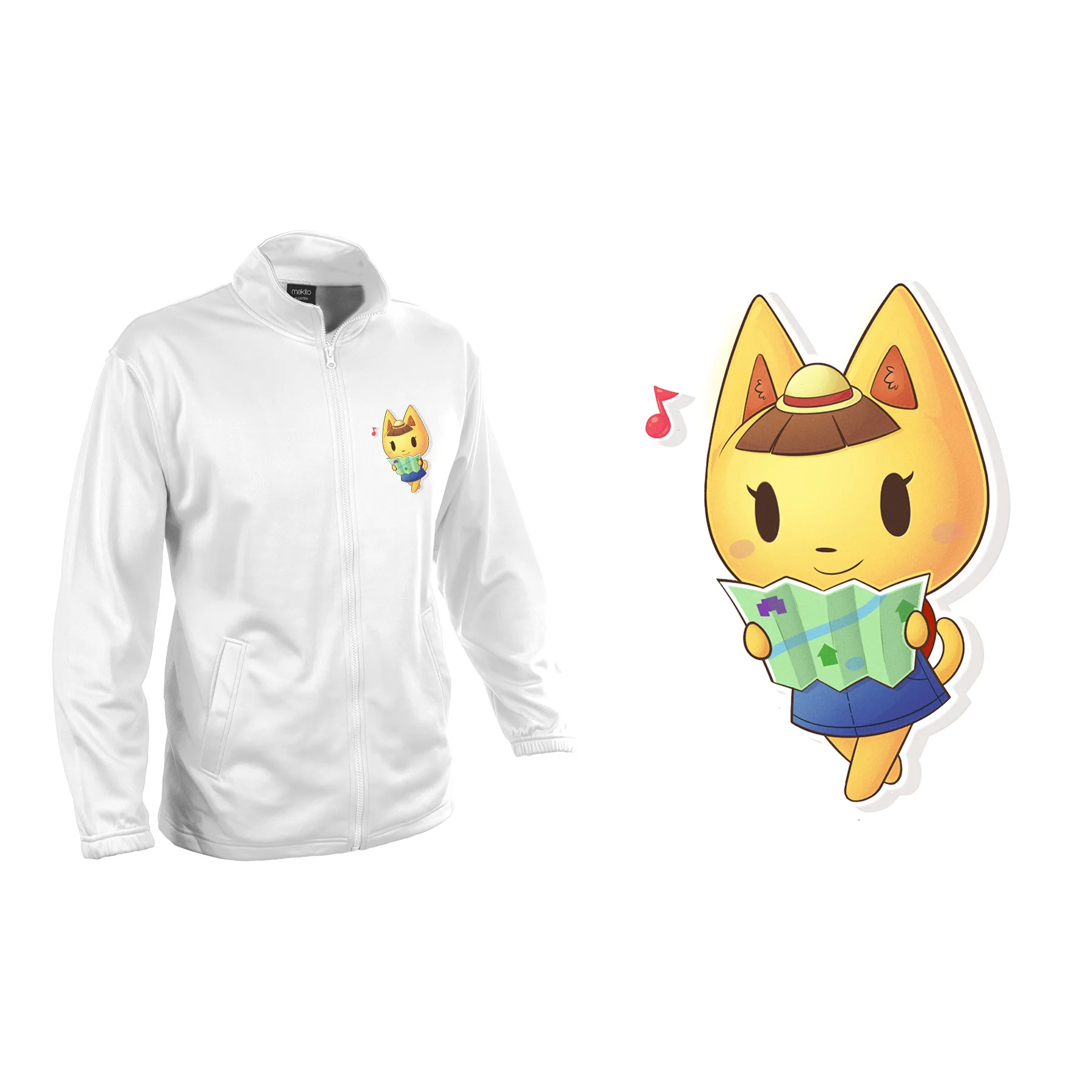 Jacket TECNICA 1 DRAWING CAT CHIBI VERY CUQUI jacket