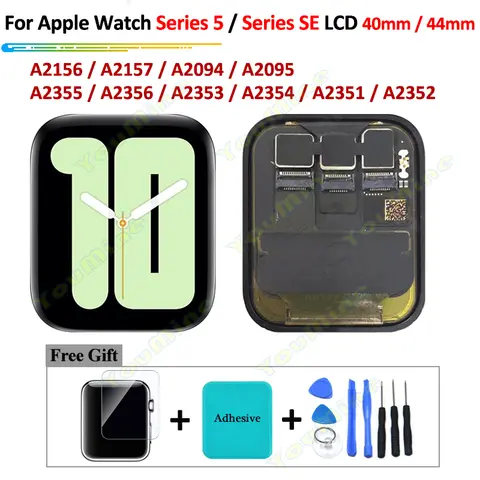 Dla Apple Watch serii 5 wyświetlacz LCD ekran dotykowy Digitizer 40mm / 44mm Pantalla zamiennik do Apple watch se LCD