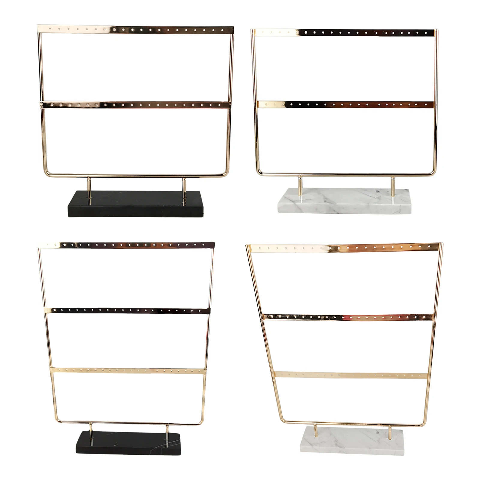 

Minimalist Marble Base Jewelry Tower Rack Organizer Earring Display Stand Vanity Top Jewelry Display Storage Showcase